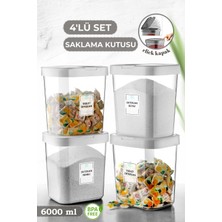 UltraMint 4'lü Kapaklı Saklama Kabı Seti, Banyo ve Deterjan Düzenleyici