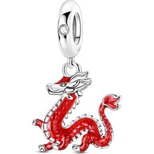 Fubena Kırmızı Çin Ejderhası Sallantılı Charm
