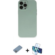 Pileli Store Pilelistore™ iPhone 13 Pro Max Kılıf Ahenk Serisi - Siyah 3D Antistatik Cam Ekran Koruyucu + Shine Kamera Lens Koruma Cam - Gı
