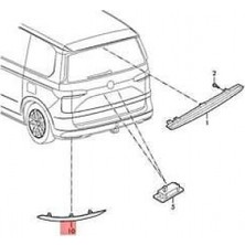 Depo Vw T7 2022- Tampon Reflektörü Arka Sağ  (Oem NO:7T0945106)