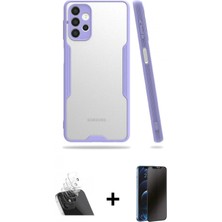 Pileli Store Pilelistore™ Galaxy A52 Kılıf Atlas Asil Serisi - Siyah 3D Antistatik Hayalet Cam Ekran Koruyucu + Kamera Lens Koruma Cam - Sf