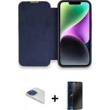 Pileli Store Pilelistore™ iPhone 13 Pro Max Kılıf Siluet Minimal Serisi - Siyah 3D Antistatik Hayalet Cam Ekran Koruyucu + Pers Alüminyum Kamera Lens - Lt