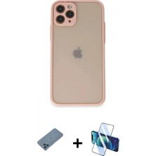 Pileli Store Pilelistore™ iPhone 11 Pro Kılıf Ahenk Çizgi Serisi - Siyah 3D Antistatik Seramik Nano Ekran Koruyucu + Shine Kamera Lens Koruma Cam - Mı