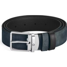 Montblanc Everyday Süet Siyah 35 mm Çift Taraflı Deri Kemer 221007