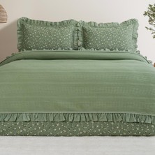 Schafer Home Chance Çift Kişilik Pike Takımı 4 Parça-Haki