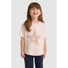 U.S. Polo Assn. Kız Çocuk Bisiklet Yaka Açık Pembe Tişört 50325658-VR078