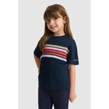 U.S. Polo Assn. Kız Çocuk Bisiklet Yaka Lacivert Tişört 50325698-VR033