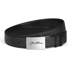 Montblanc Sartorial Deri Plaka Tokalı 30 mm Çift Taraflı Kemer 222227