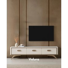 Velura Home & Living Nova Tv Ünitesi - Krem (Sadece Alt Blok)
