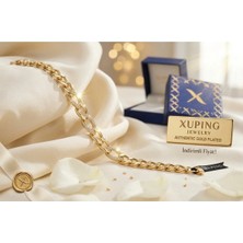 Xuping Vip Seri Zirkon Taş Detaylı 14K Altın Kaplama Lüks Zincir Bileklik