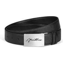 Montblanc Sartorial Deri Plaka Tokalı 35 mm Çift Taraflı Kemer 222235