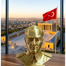 TSC Gazi Mustafa Kemal Büstü Dekoratif 15 cm Atatürk Heykeli Masaüstü Biblo Hediyelik