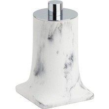UltraMint Mermer Desenli Krom Tezgah Üstü Pamukluk 145X91X91 mm