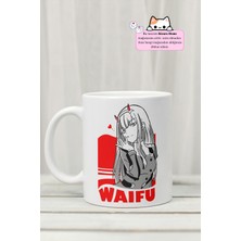 Kizaru Home Darling In The Franxx - Zero Two "waifu" Tasarım Baskılı Porselen Kupa Bardak