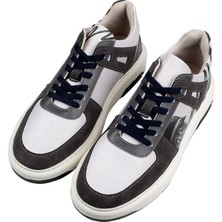 Dogo Erkek Vegan Deri Gri Sneakers - Trouble Tasarım