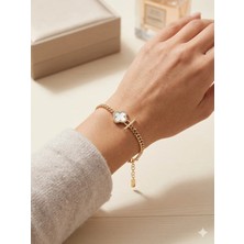 Xuping Kararmaz 14 Ayar Altın Kaplama Baget Taşlı Lüks Su Yolu Bileklik