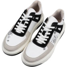 Dogo Erkek Vegan Deri Beyaz Sneakers - Lost Dream Tasarım