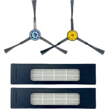 Roborge Fakir Robert Rs 780+ Robot Süpürge Uyumlu 2li Yan Fırça 2li Hepa Filtre