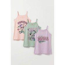 Joy Kids Kız Çocuk Baskılı Atlet 3'lü Avantajlı Paket (3-12YAŞ)
