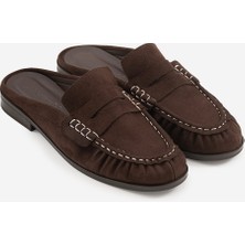 Shoemark Koda  Kahve Suni Süet Kadın Terlik