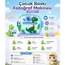 Yms Anında Fotoğraf Baskılı Çocuk Dijital Kamera – Termal Yazıcılı,ekranlı Çocuk Fotoğraf Makinesi