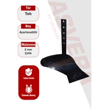 Asvera Çelik Bıçaklı Tekli Pulluk - Tüm Çapa Makinelerine Uyumlu Güçlendirilmiş Toprak Sürme Aparatı