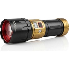 Powerdex PD-11500 Profesyonel Şarjlı Avcı El Feneri - 40W 4000 Lümen Zoomlu