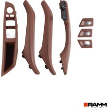 Ramm Bmw 5 Serisi F10 2010-2016 Kapı Kolu Kaplaması + Cam Açma Düğmesi Seti - Bordo