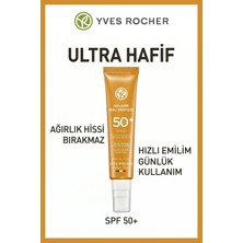 Yves Rocher Hafif Dokulu Güneş Koruyucu 40 ml Spf 50+ Yağlanma Karşıtı Yüz Güneş Kremi Leke Karşıtı Mat Bitiş Uva Uvb Koruyucu