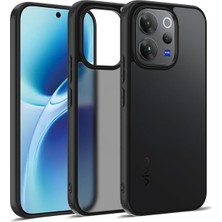 Microcase Vivo V70 5g Luna Serisi Köşe Korumalı Sert Rubber Kılıf - AL3422 Siyah
