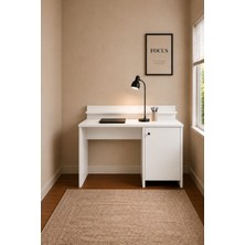 Mobix Home MK45 Kapaklı Beyaz Çalışma Masası Modern Tasarım Dayanıklı Suntalam Malzeme
