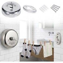 Evitrin Home® Paslanmaz Çelik Geri Çekilebilir Çamaşır Ipi - Duvar Tipi Duvara Monte Banyo,balkon,bahçe Çamaşır Kurutma Askısı