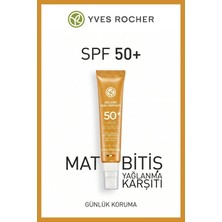 Yves Rocher Spf 50+ Yağlanma Karşıtı Yüz Güneş Kremi Leke Karşıtı Mat Bitiş Uva Uvb Koruyucu Hafif Dokulu Güneş Koruyucu 40 ml