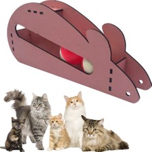 Evitrin Home®  Fare Kedi Oyunu Ahşap 2 Toplu Kedi Oyuncağı Tahta Kedi Oyunu Tahta Fare ve Toplu Oyuncak