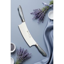Castle Silver Gray Serisi Mutfak Bıçak Pizza Börek Salata Kıyma Bıçağı Çift Tutma Zırh MFT-965