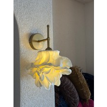 Maison Avf Krem Atelier Eva Tasarım Pilli Duvar Aydınlatması Aplik - Alt Eskitme Gold