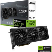 16 GB Asus PRIME-RTX5070TI-O16G Rtx 5070TI Gddr7 256BIT Oc 2xhdmı 3xdp Dlss4 Ekr