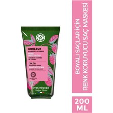 Yves Rocher Vegan Renk Koruyucu Saç Maskesi 200 ml Boyalı Saçlar + Şampuan Masaj Fırçası Hediye