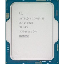 Intel Raptor Lake I5-14600K Tray Vga'lı Fansız 20C 3,50/5.30GHZ 24MB LGA1700