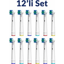Qasul Oral-B Uyumlu Yedek Diş Fırçası Başlığı 12'li Set Şarjlı Diş Fırçası Başlığı
