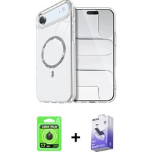 Pileli Store Pilelistore™ iPhone 17 Air Kılıf Kıvılcım Form Prime - Siyah Bilvis 5in1 5d Magic Hayalet Cam Ekran Koruyucu + Raze Metal Kamera Lens - Sh