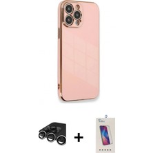 Pileli Store Pilelistore™ iPhone 15 Pro Kılıf Yankı Serisi - Siyah Joko 5d Cam + Raze Metal Kamera Lens - Gs