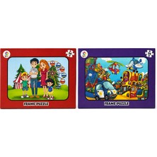 Utku Oyuncak 🧩 2’li Frame Puzzle Seti – 24 Parça Eğitici Çocuk Yapbozu