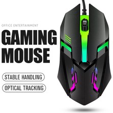 GUNKES X1 Rgb Işıklı Oyuncu Kablolu Gamer Oyuncu Mouse Siyah