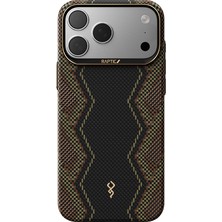 iPhone 17 Pro Max Uyumlu Kılıf M-Safe Şarj Özellikli Raptic Aramid Skin Scepter Serisi Kapak Siyah