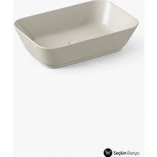 VitrA Geo Dikdörtgen Çanak Lavabo 60 cm Mat Kum Beji (7425B022-0016)