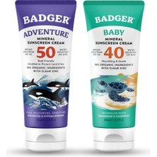 Badger Doğal Güneş Kremi Aile Seti - Mineral Filtreli