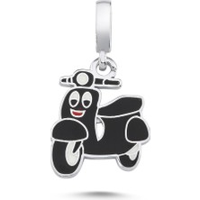 Silverize Vespa Motosiklet Gümüş Kolye Ucu ARB61