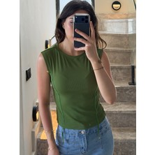 Fashion Club Kadın Fiitlli Bisiklet Yaka Bluz