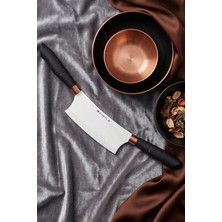 Castle Black Copper Serisi Pizza Börek Mutfak Bıçağı Pide Kıyma Salata Mutfak Şef Bıçak Zırhı MFT-745
